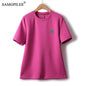 Peach Heart Embroidered Tee