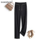 Chain Decor Slim Cropped Pants