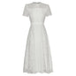 Frilled Lace A-Line Dress