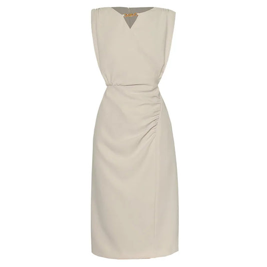 Embroidered Mesh Shift Dress