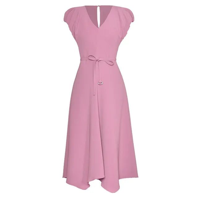 Abstract Print A-Line Dress