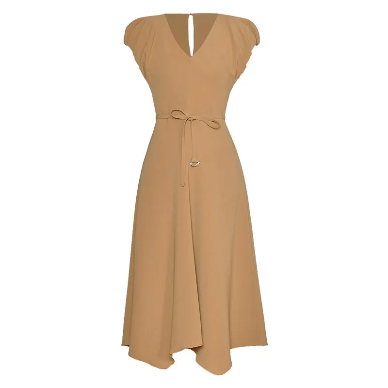 Abstract Print A-Line Dress