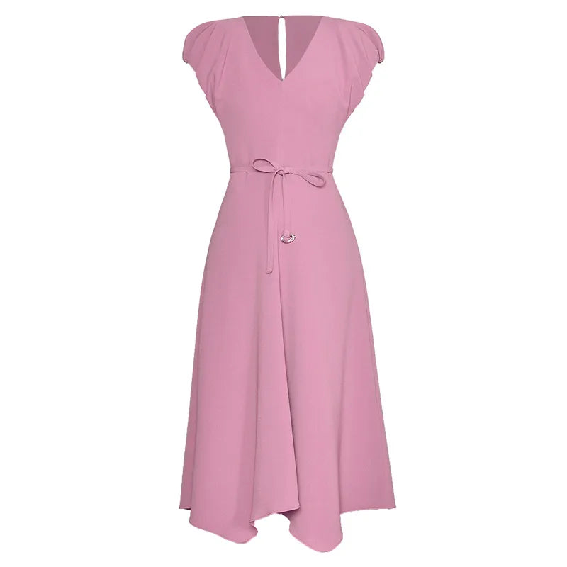Abstract Print A-Line Dress
