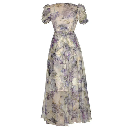 Vintage Floral Midi Dress