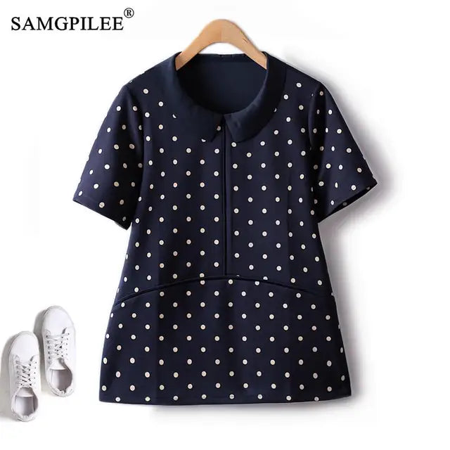 Polka Dot Turn Down Shirt