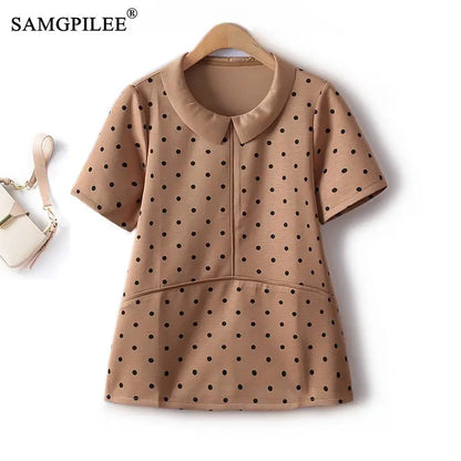 Polka Dot Turn Down Shirt