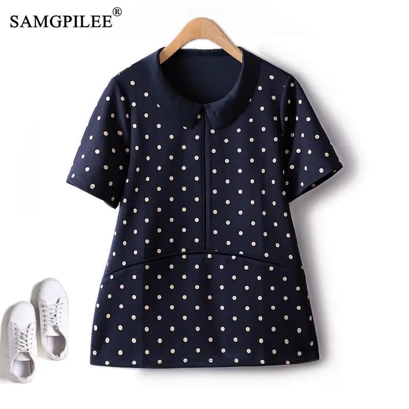 Polka Dot Turn Down Shirt