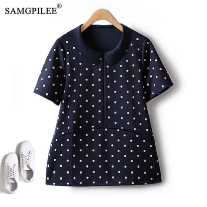 Polka Dot Turn Down Shirt