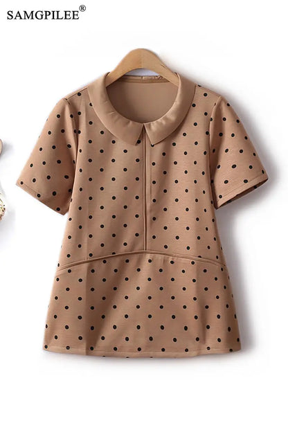 Polka Dot Turn Down Shirt