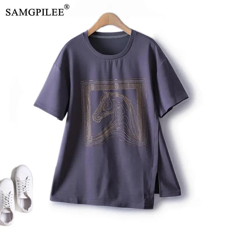 Diamond O-Neck Irregular Tee