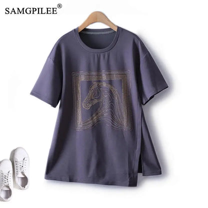 Diamond O-Neck Irregular Tee