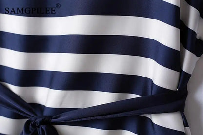 Striped Chiffon Blouse