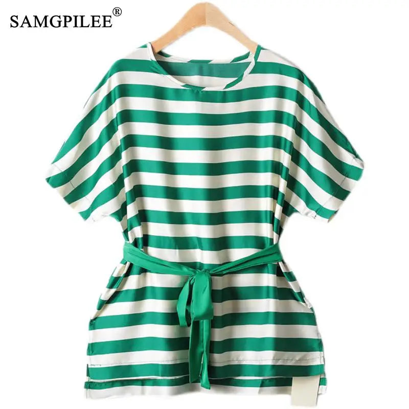 Striped Chiffon Blouse