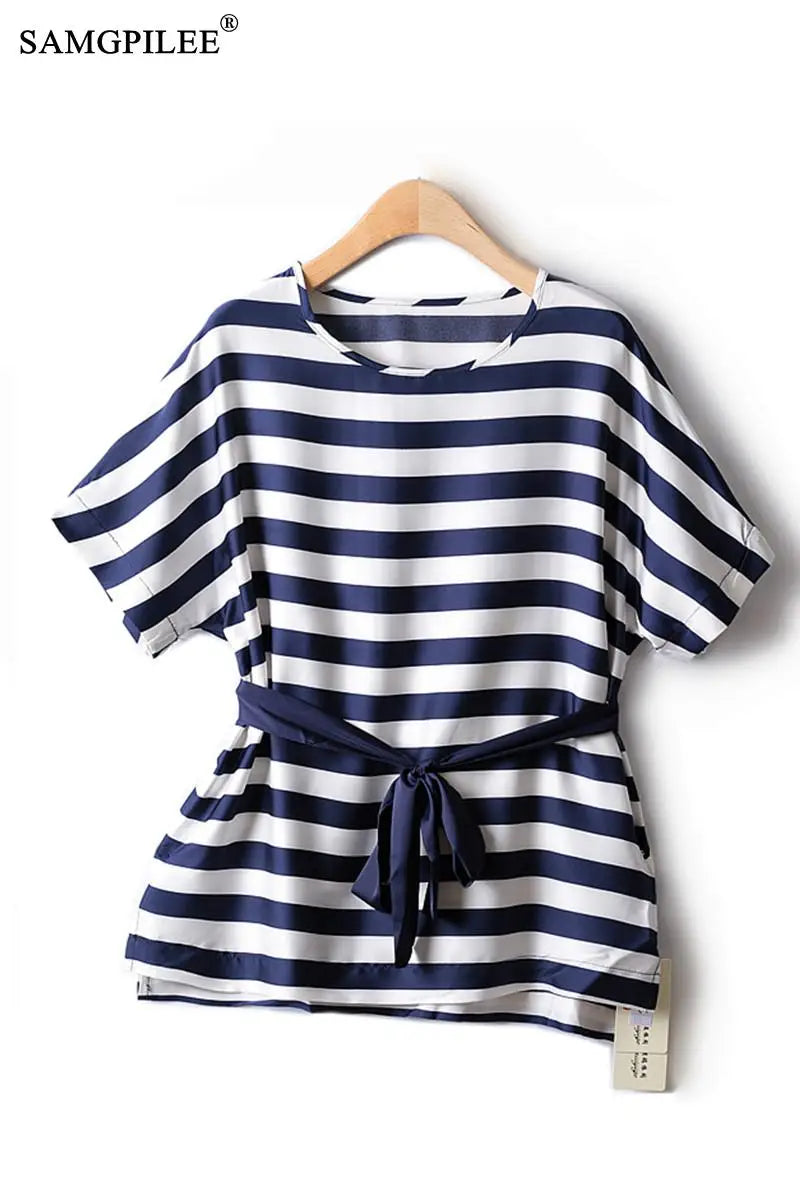 Striped Chiffon Blouse