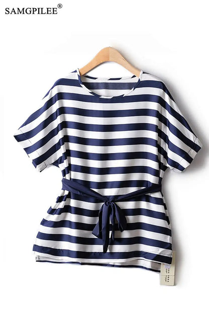 Striped Chiffon Blouse
