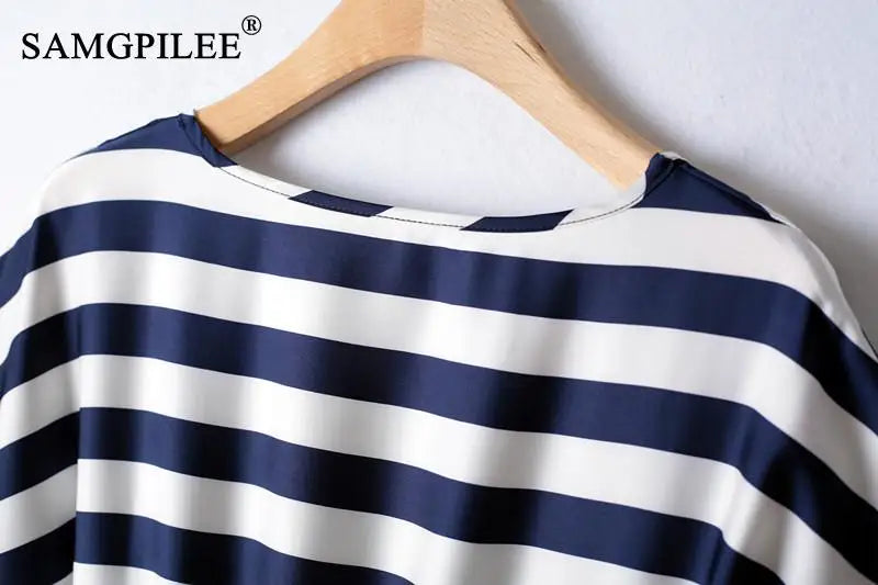 Striped Chiffon Blouse