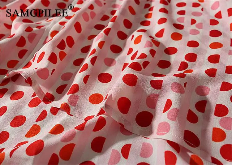 Polka Dot Chiffon T-Shirt