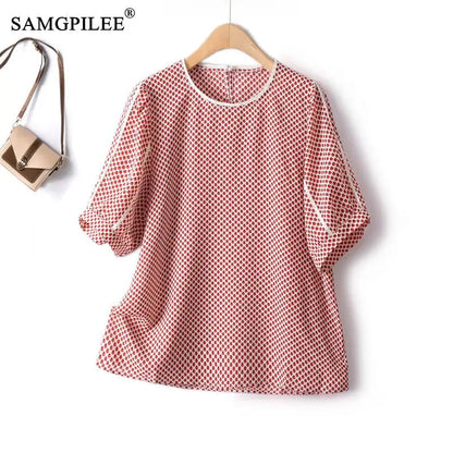 Polka Dot Ruffle Blouse