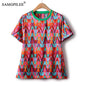 Paisley Print Peasant Blouse